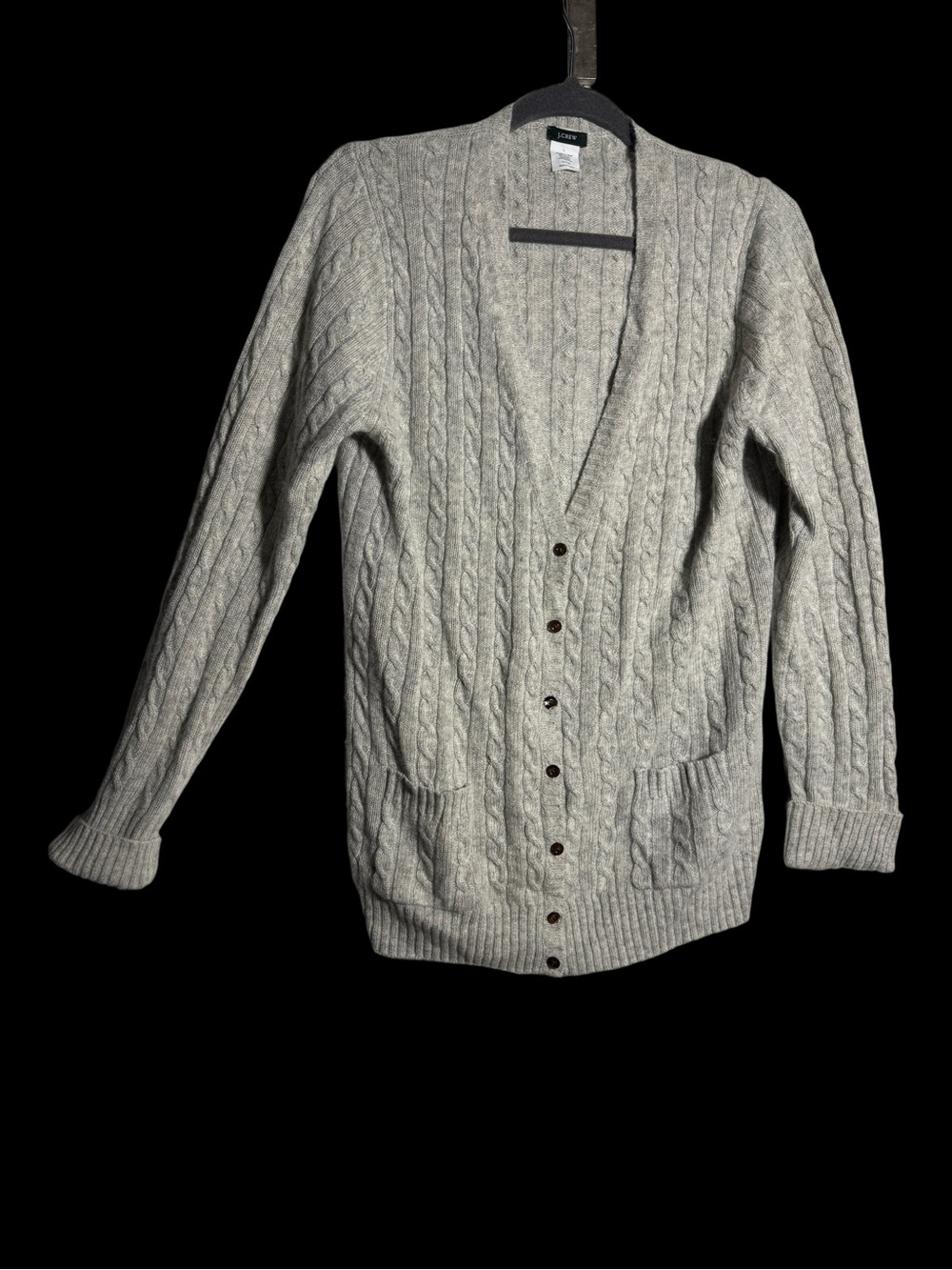 J. Crew Cozy Cable-Knit Button Cardigan Sweater - Color - Oatmeal